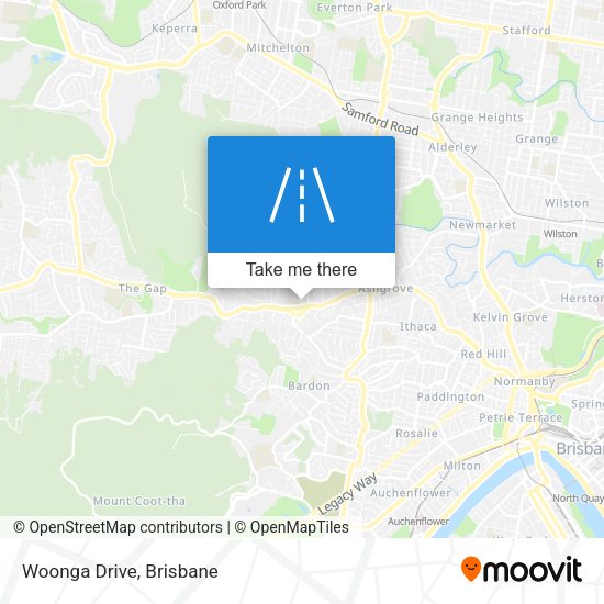 Woonga Drive map