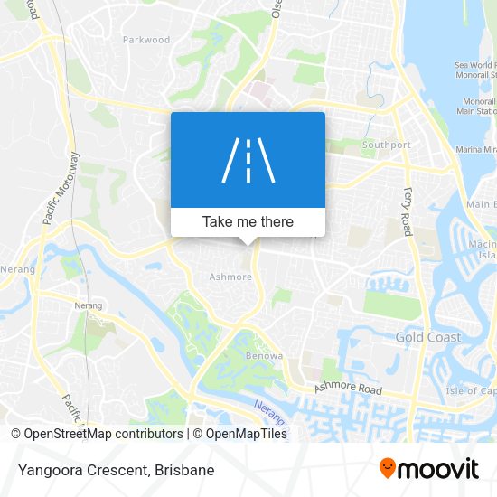 Yangoora Crescent map