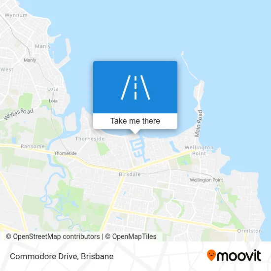 Mapa Commodore Drive