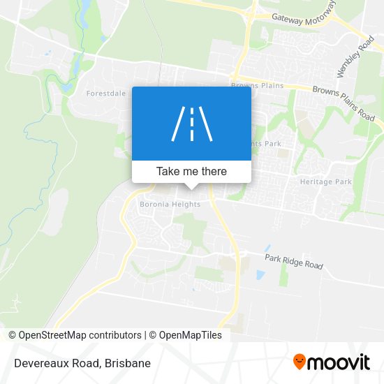 Devereaux Road map