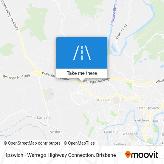 Ipswich - Warrego Highway Connection map