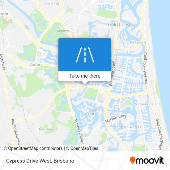Cypress Drive West map