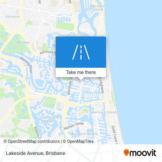 Lakeside Avenue map
