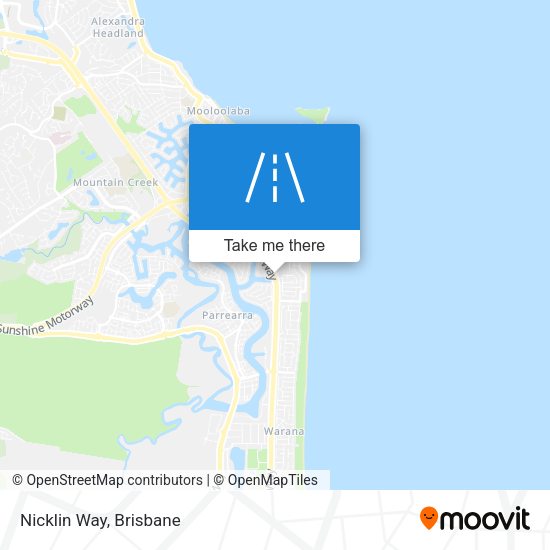 Nicklin Way map