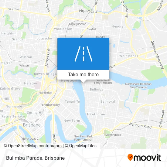 Bulimba Parade map