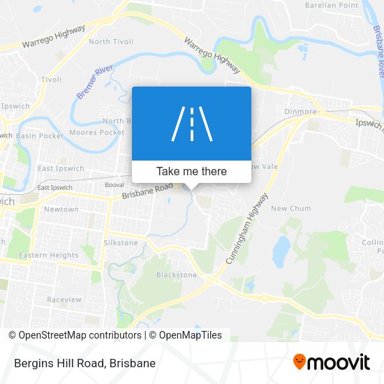 Bergins Hill Road map