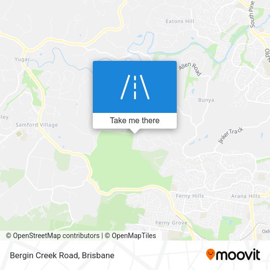 Bergin Creek Road map