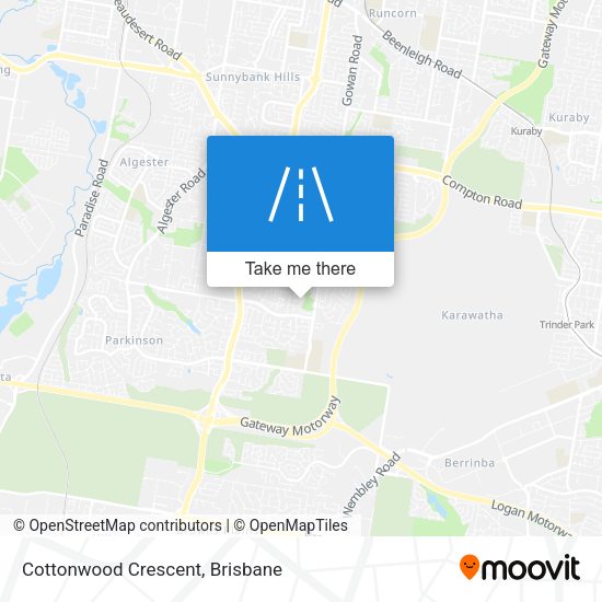 Cottonwood Crescent map