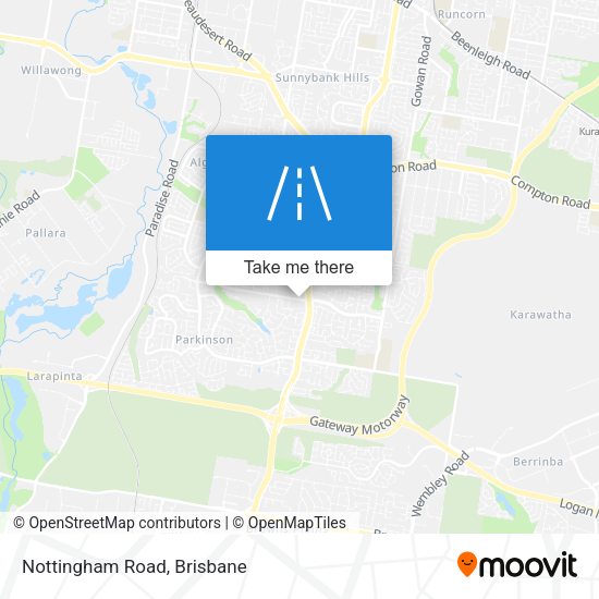 Nottingham Road map