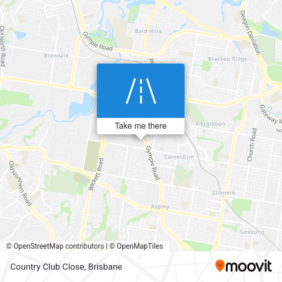 Country Club Close map