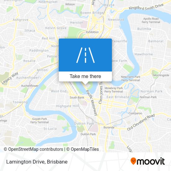 Lamington Drive map