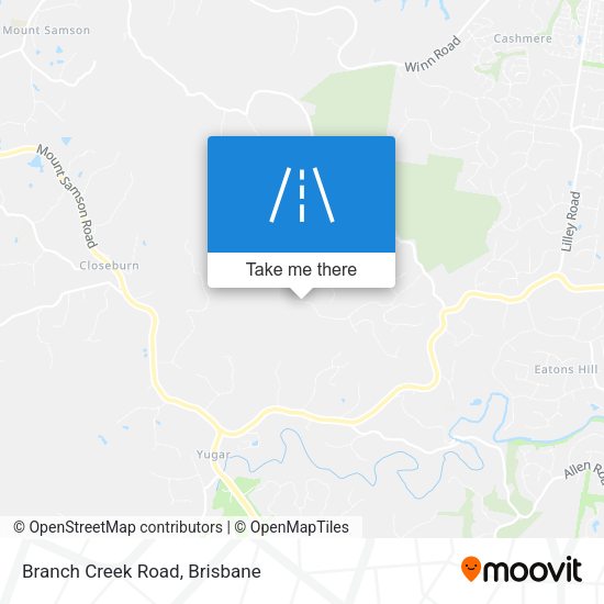 Branch Creek Road map