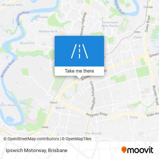 Mapa Ipswich Motorway