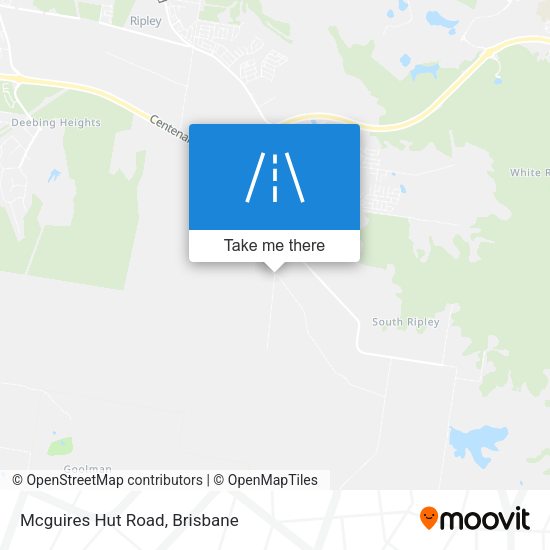 Mcguires Hut Road map