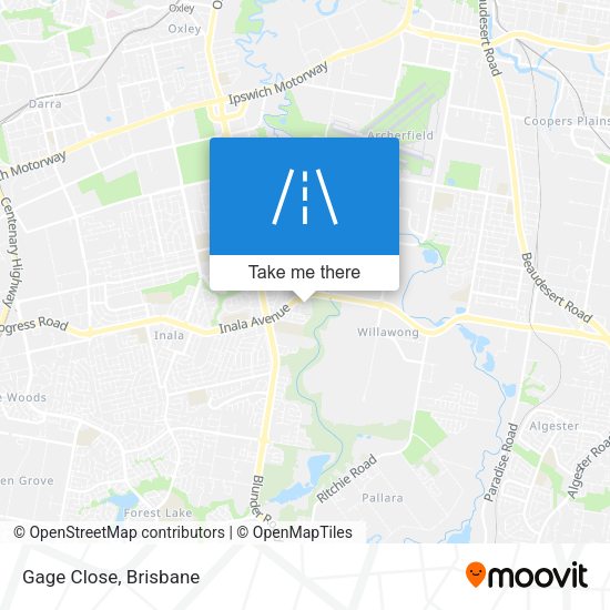 Gage Close map