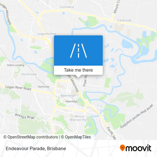 Endeavour Parade map
