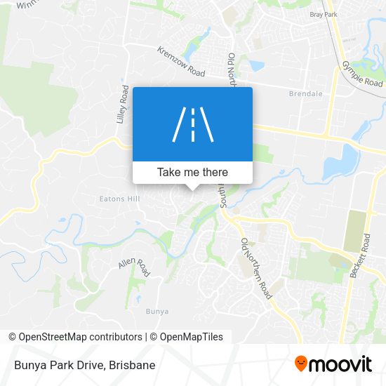 Bunya Park Drive map