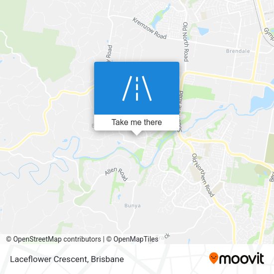 Laceflower Crescent map