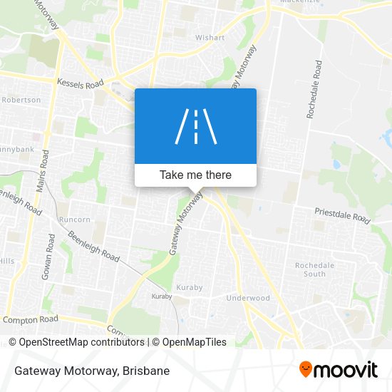 Gateway Motorway map