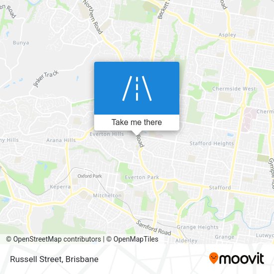 Russell Street map