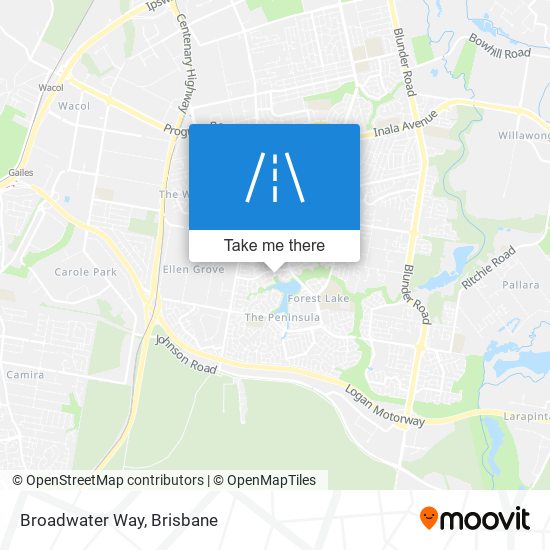 Mapa Broadwater Way