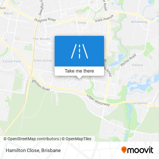 Mapa Hamilton Close