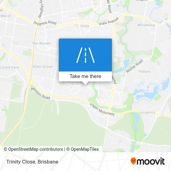 Mapa Trinity Close