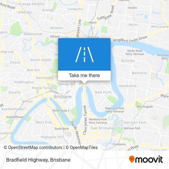 Bradfield Highway map