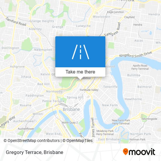 Gregory Terrace map