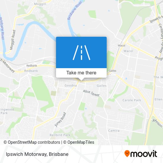 Ipswich Motorway map