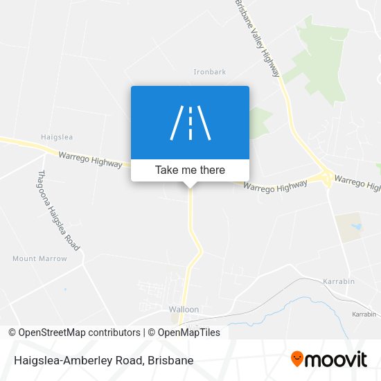 Haigslea-Amberley Road map