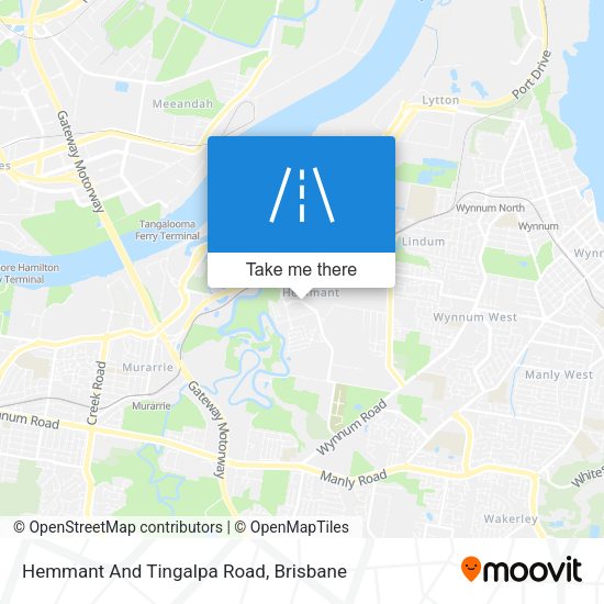 Hemmant And Tingalpa Road map