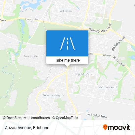 Anzac Avenue map