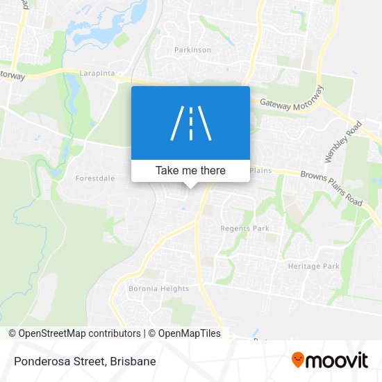 Ponderosa Street map