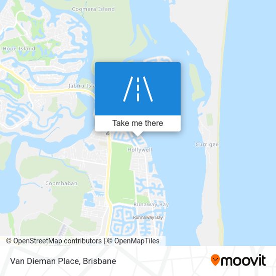 Van Dieman Place map