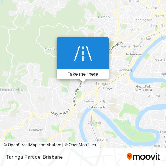 Taringa Parade map