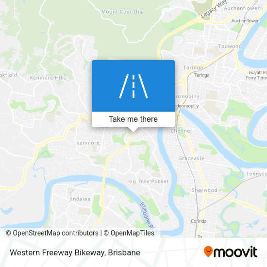 Western Freeway Bikeway map