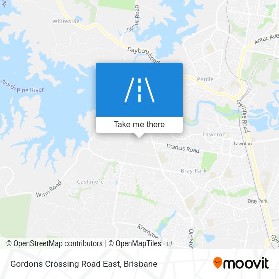 Gordons Crossing Road East map
