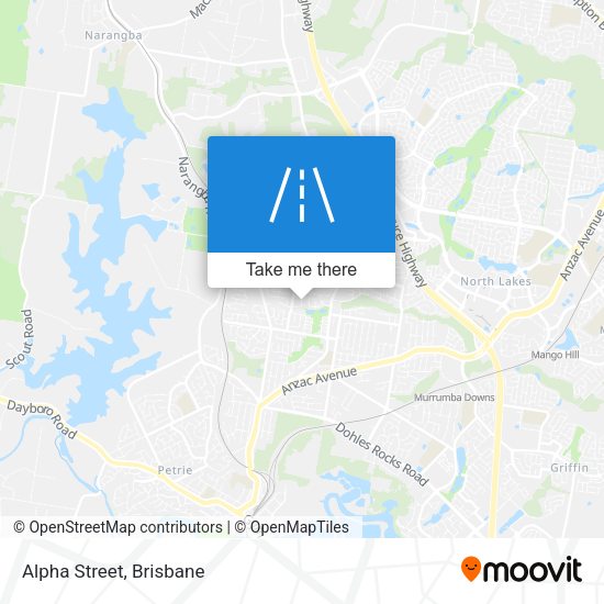 Alpha Street map