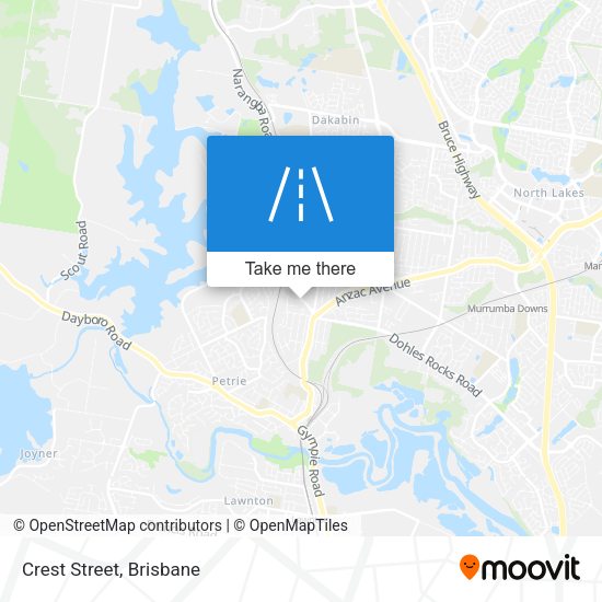 Crest Street map