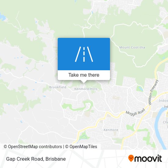 Gap Creek Road map