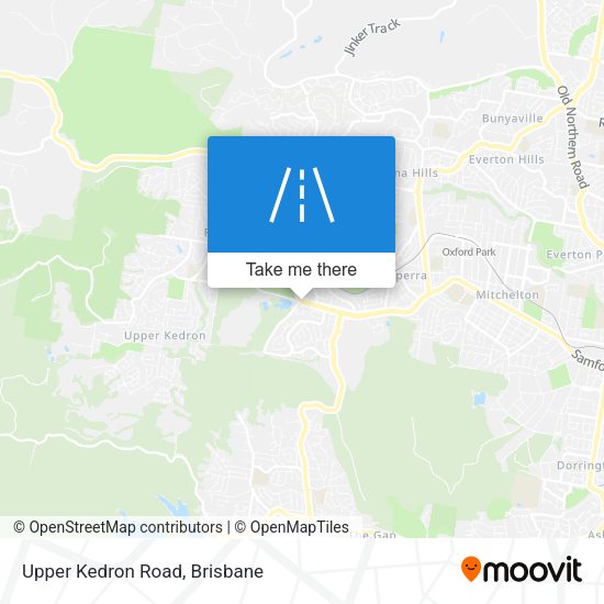 Upper Kedron Road map