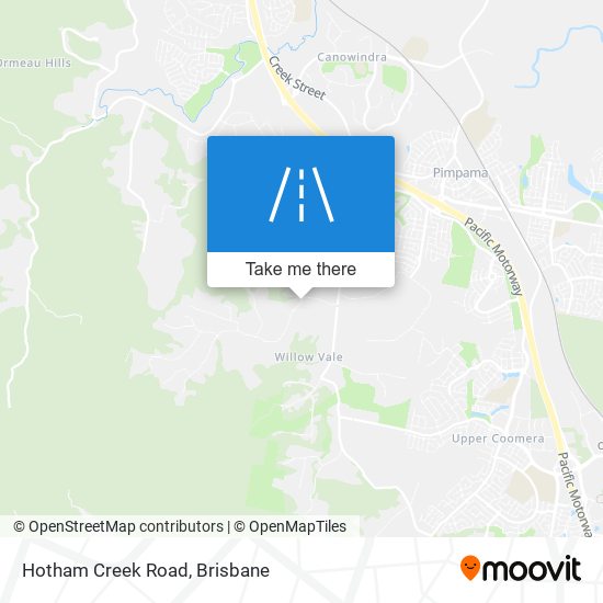Hotham Creek Road map