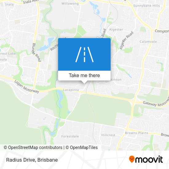 Radius Drive map