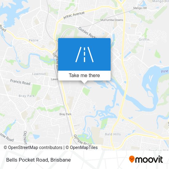 Bells Pocket Road map