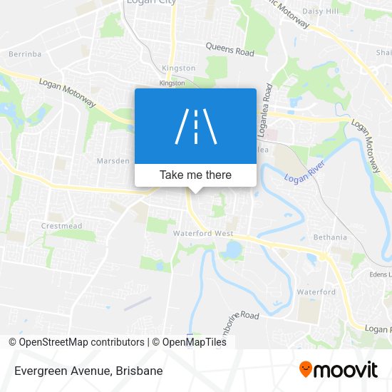 Evergreen Avenue map