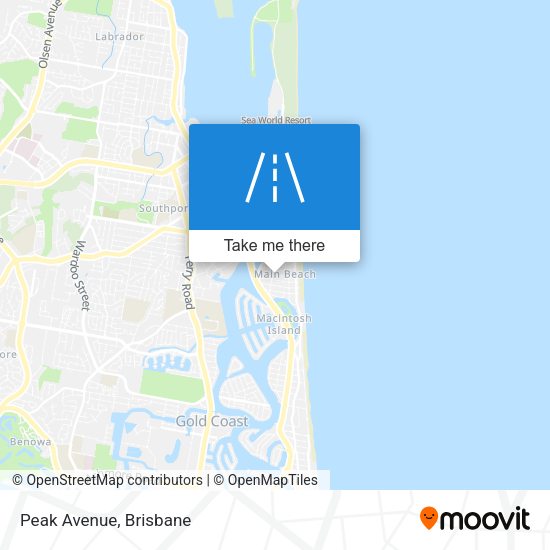 Peak Avenue map