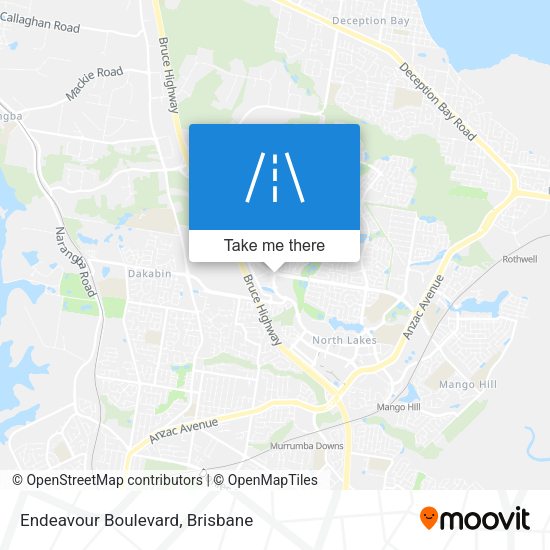 Endeavour Boulevard map