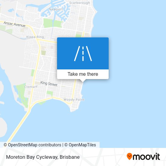 Moreton Bay Cycleway map
