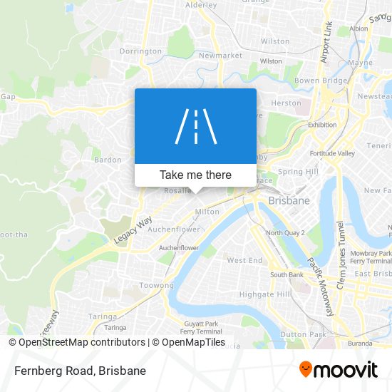 Mapa Fernberg Road